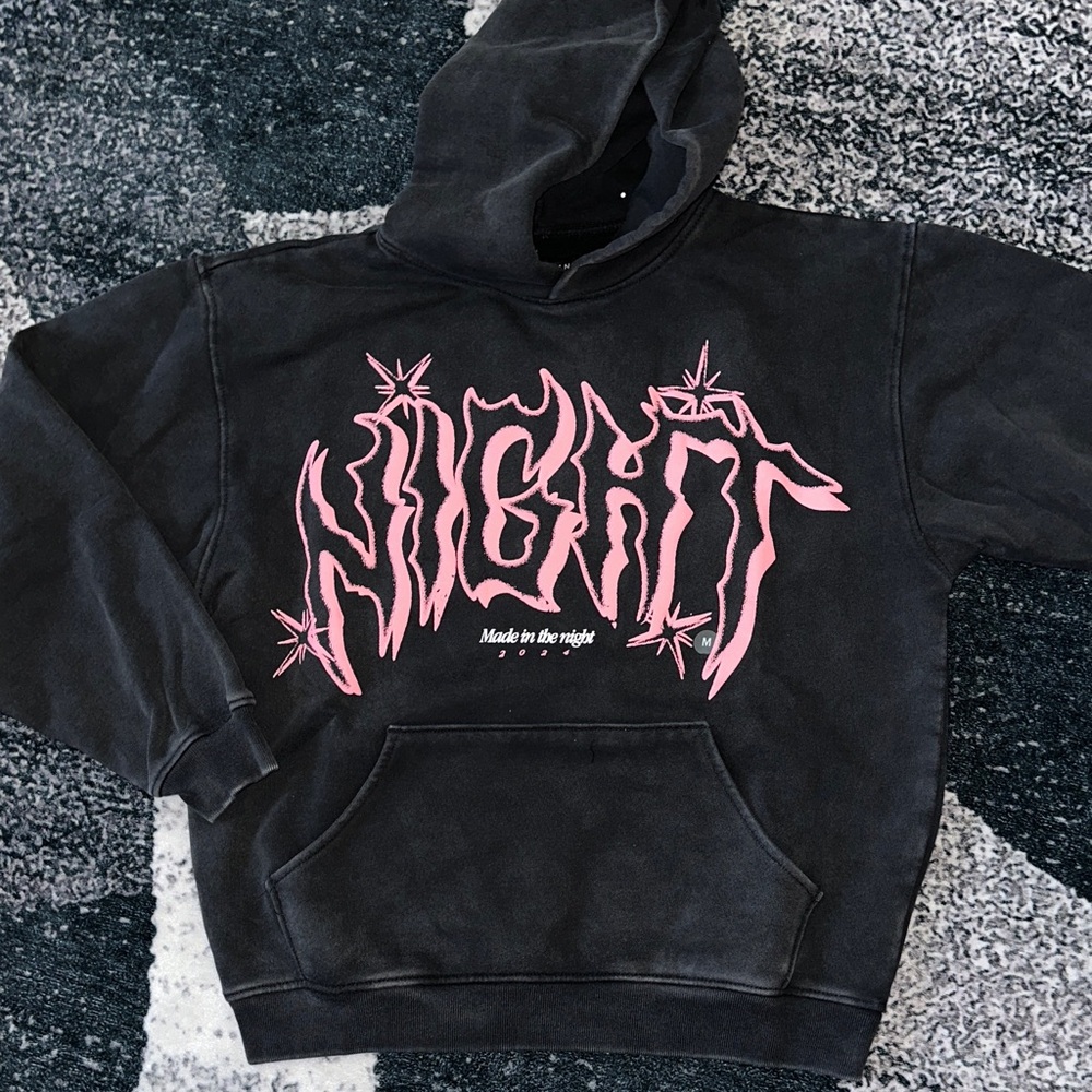 PacSun Black Hoodie with Pink Graphic